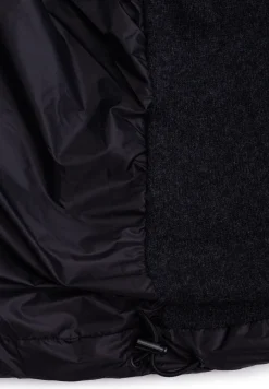 Daunenjacke mit Kapuze und Kaschmirfutter schwarz
