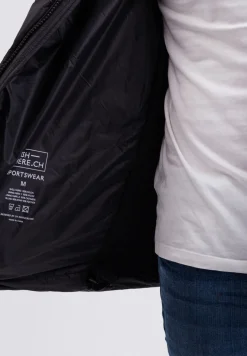 Daunenjacke mit Kapuze und Kaschmirfutter schwarz