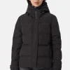 Daunenparka mit Kapuze und Kaschmirfutter schwarz