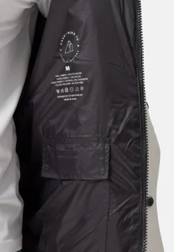 Daunenparka mit Kapuze und Kaschmirfutter weiss