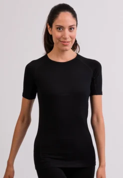 High Performance Kaschmir Sportwäsche T-Shirt schwarz