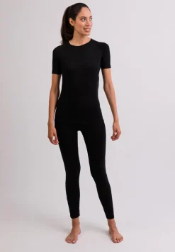 High Performance Kaschmir Sportwäsche T-Shirt schwarz