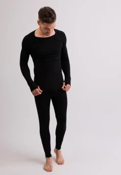 High Performance Kaschmir Sportwäsche Langarm-Shirt schwarz