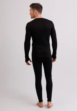 High Performance Kaschmir Sportwäsche Langarm-Shirt schwarz