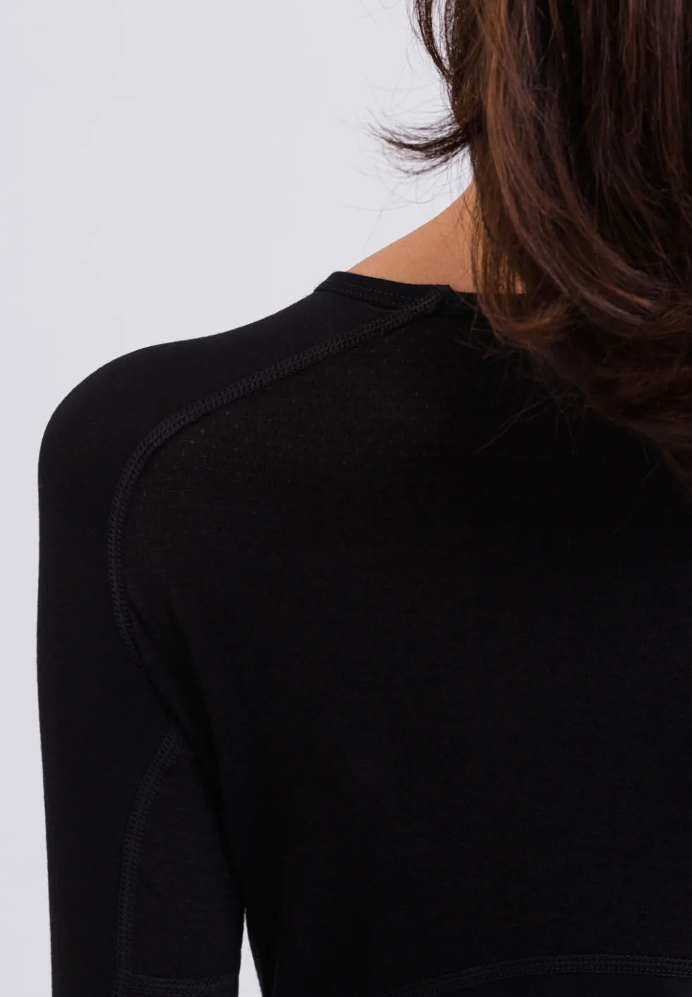 High Performance Kaschmir Sportwäsche Langarm-Shirt schwarz