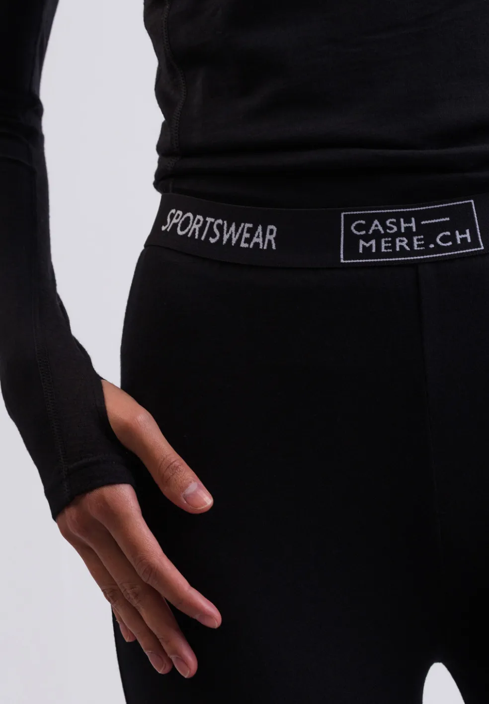 High Performance Kaschmir Sportwäsche Leggings schwarz