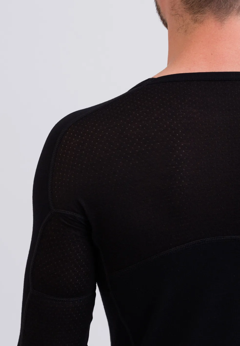 High Performance Kaschmir Sportwäsche Langarm-Shirt schwarz