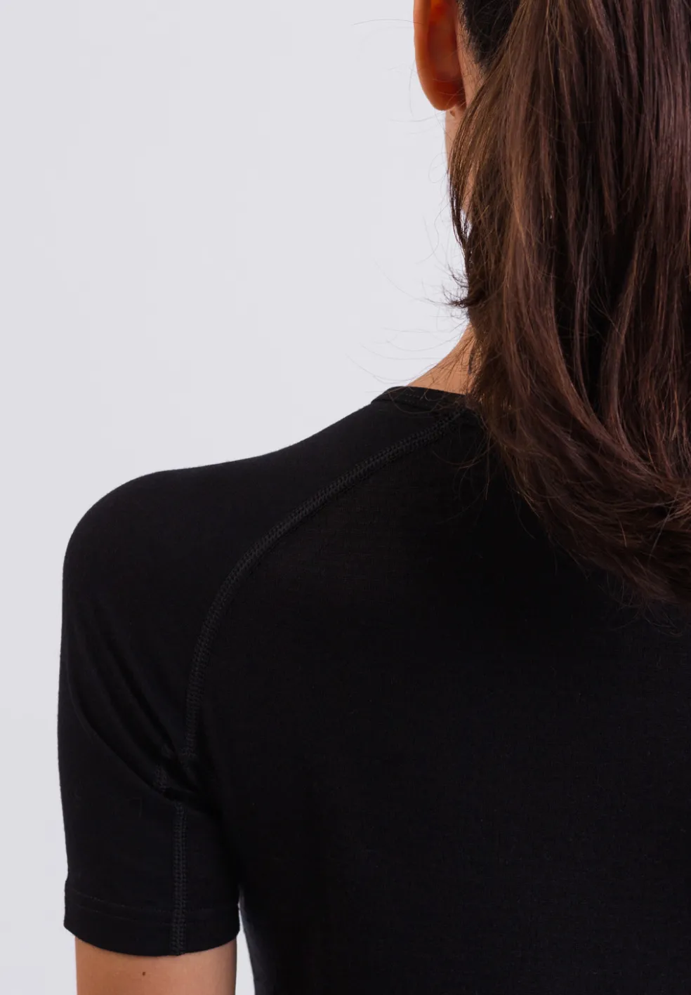 High Performance Kaschmir Sportwäsche T-Shirt schwarz