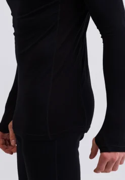 High Performance Kaschmir Sportwäsche Langarm-Shirt schwarz