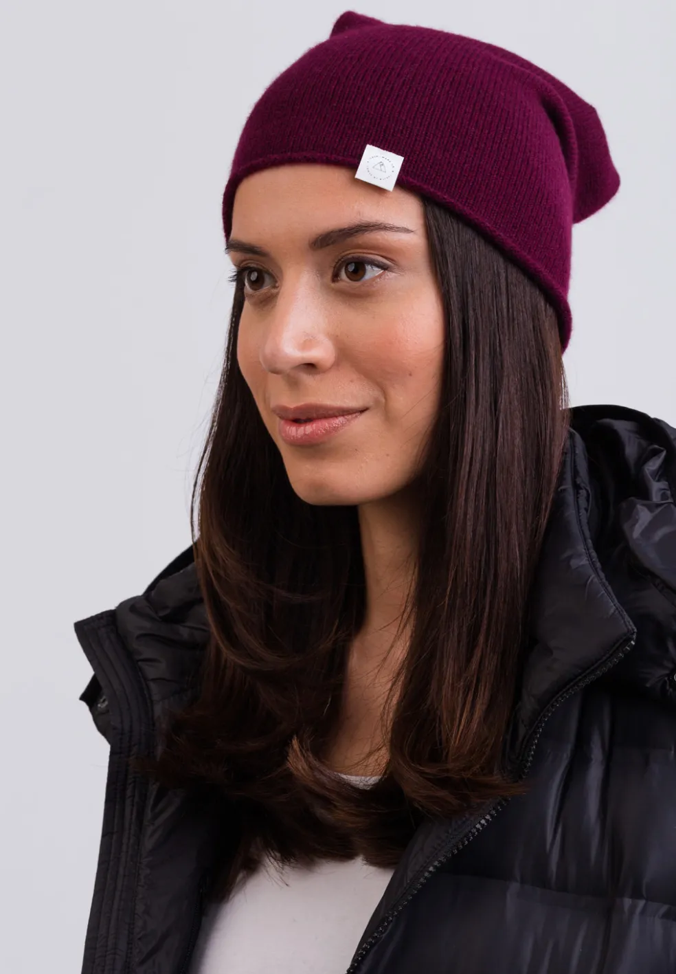 Kaschmir Beanie cranberry rot