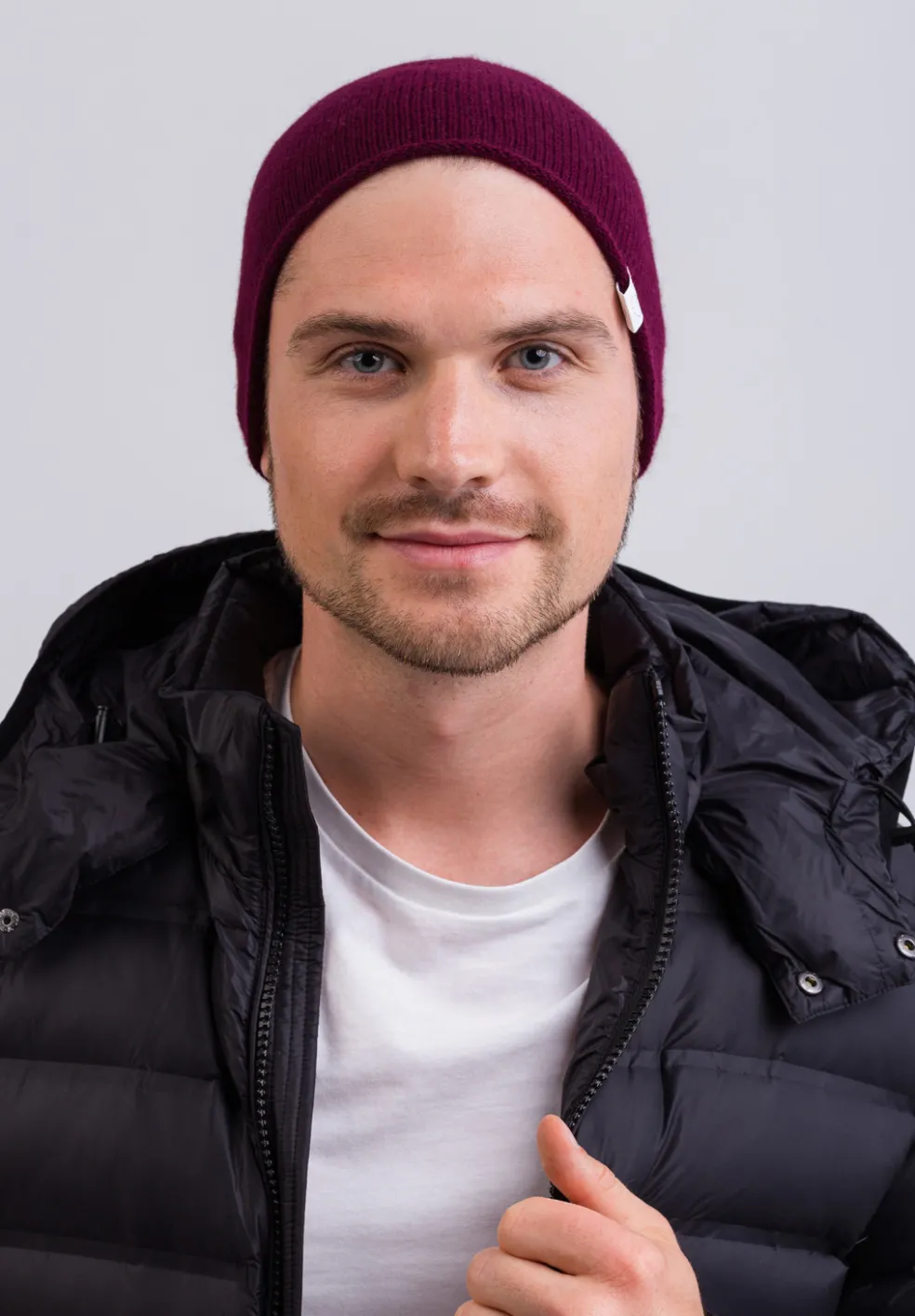Kaschmir Beanie cranberry rot