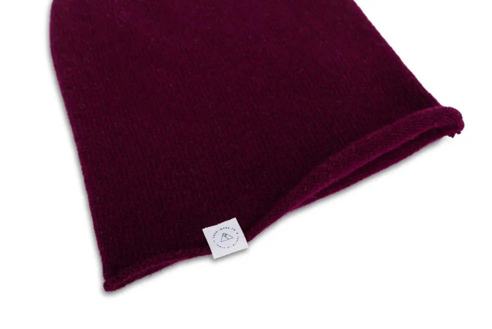 Kaschmir Beanie cranberry rot