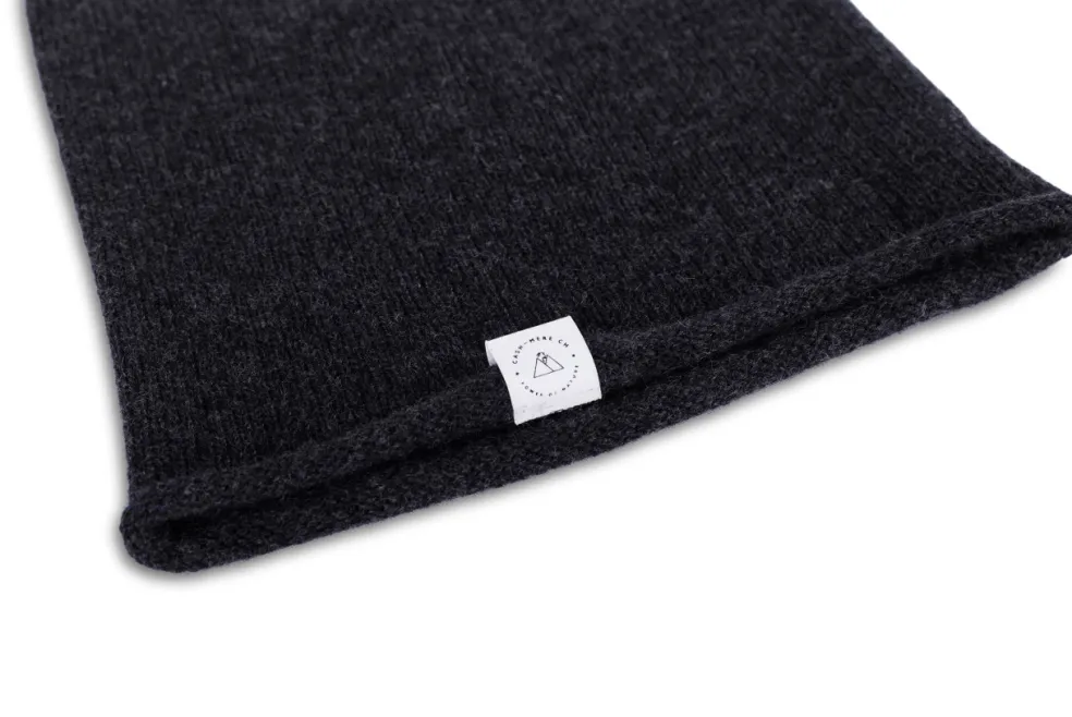 Kaschmir Beanie dunkel anthrazit