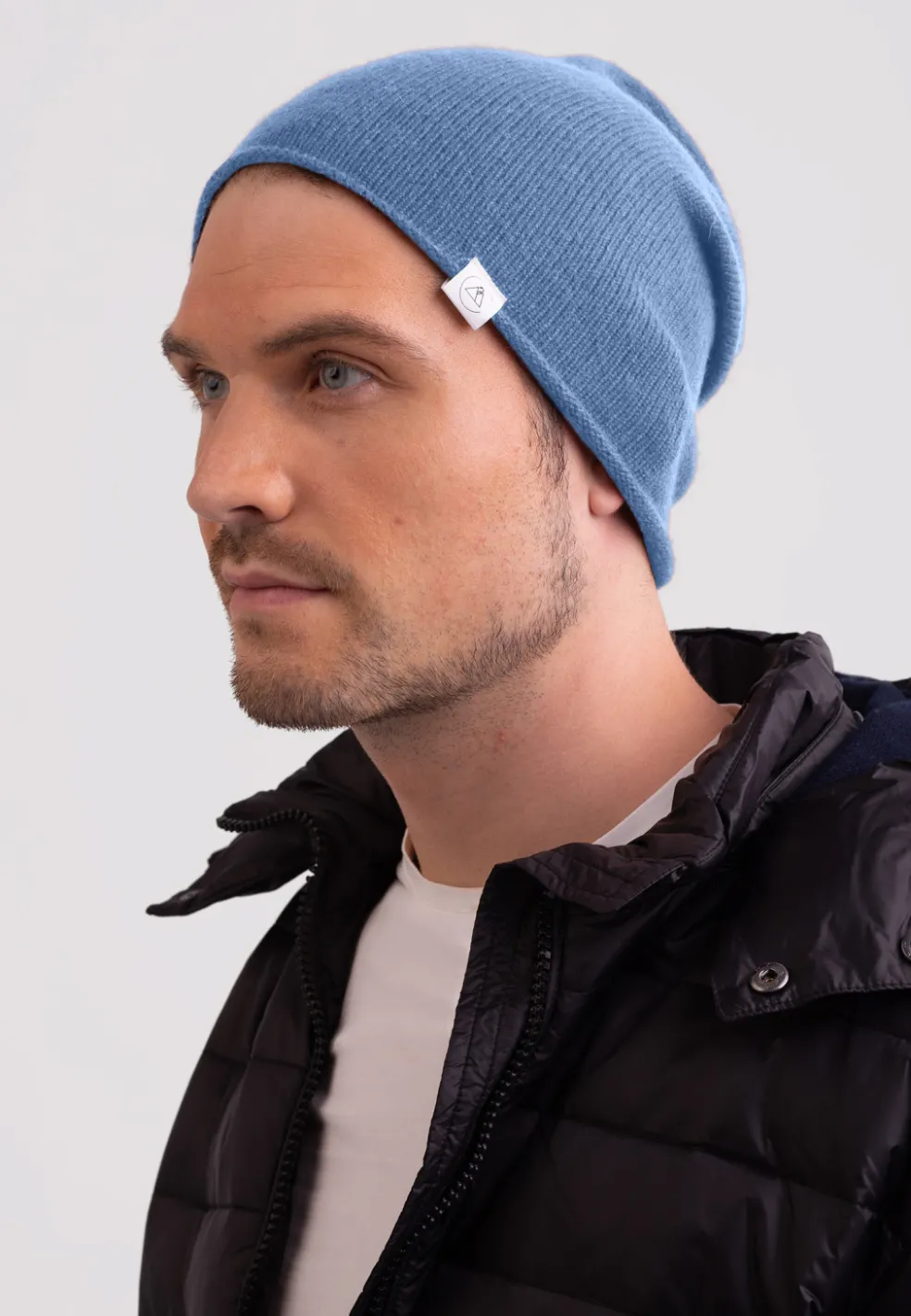 Kaschmir Beanie hellblau