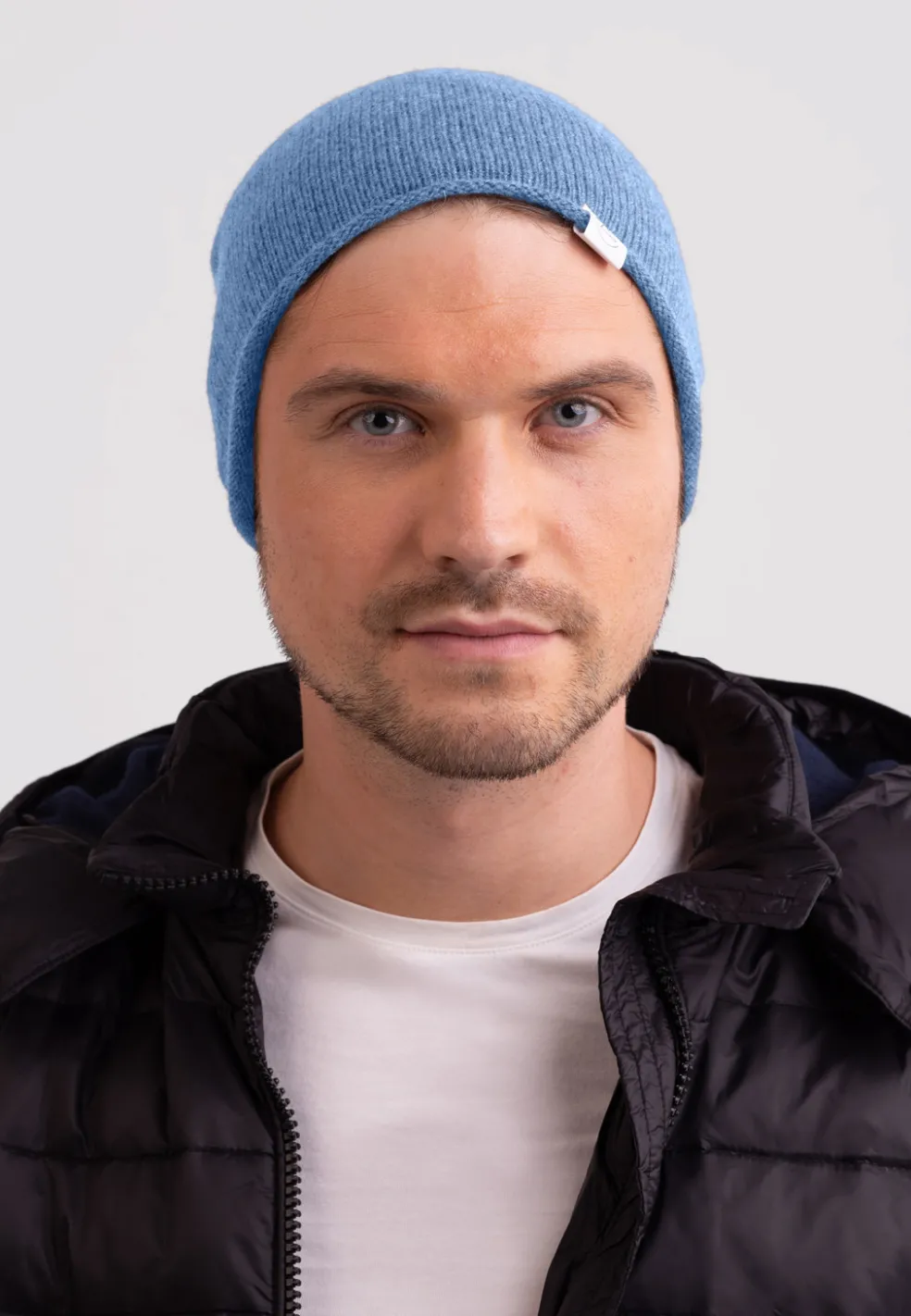 Kaschmir Beanie hellblau