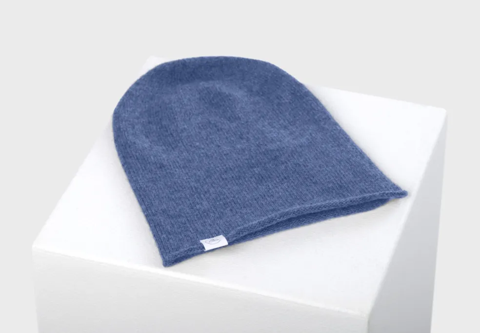 Kaschmir Beanie hellblau