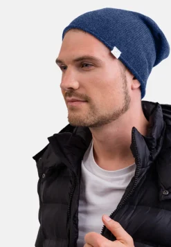 Kaschmir Beanie jeans blau