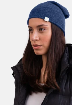 Kaschmir Beanie jeans blau