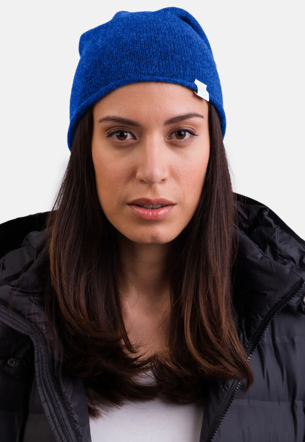 Kaschmir Beanie jet stream blau