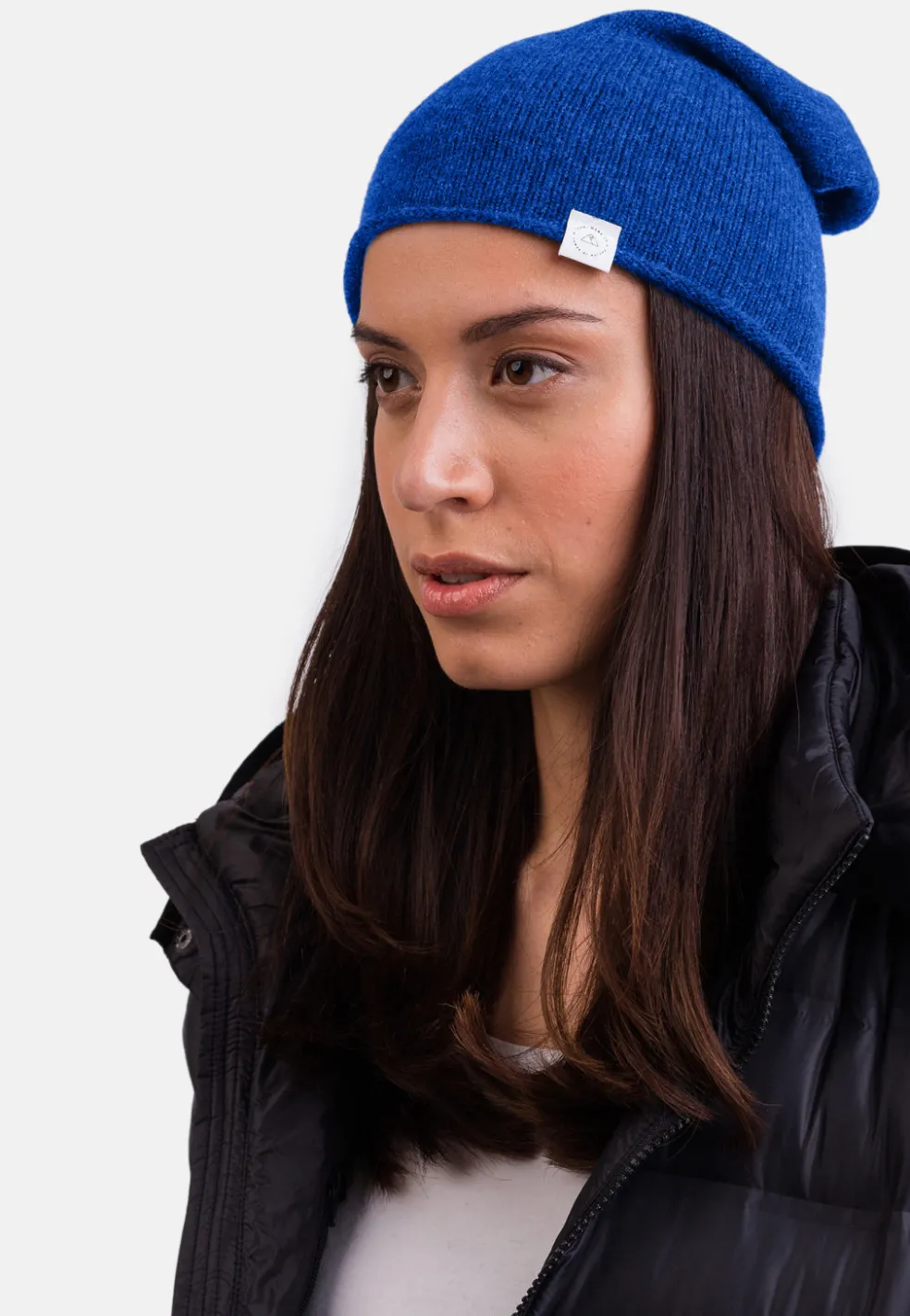 Kaschmir Beanie jet stream blau