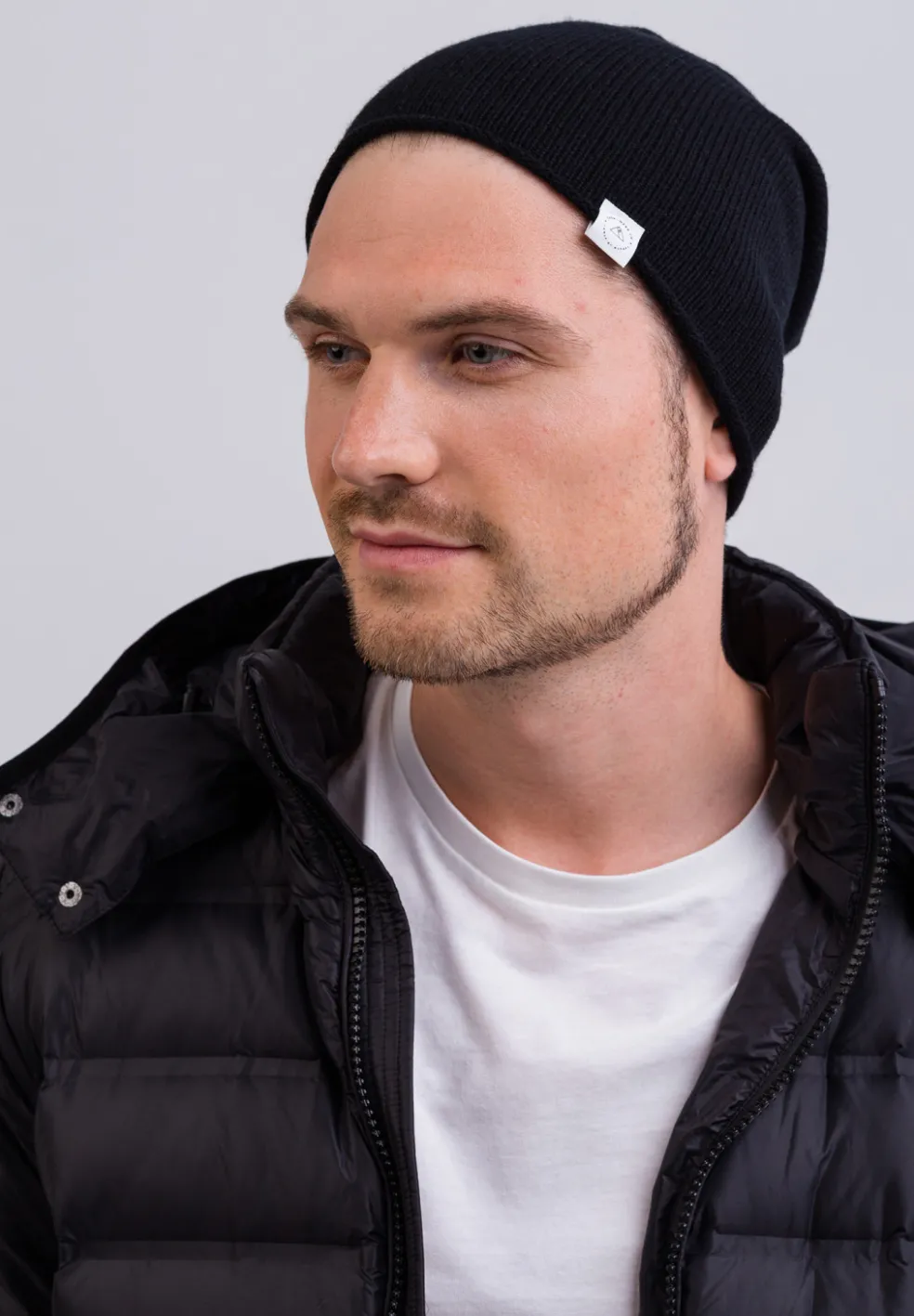 Kaschmir Beanie schwarz