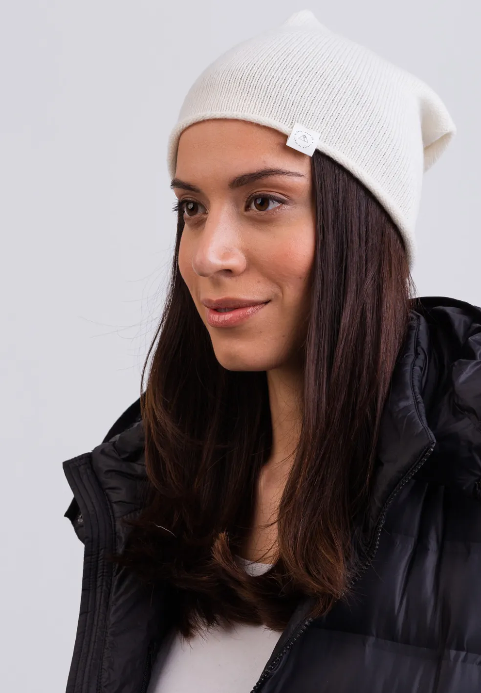 Kaschmir Beanie weiss