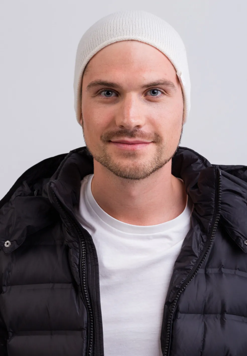 Kaschmir Beanie weiss