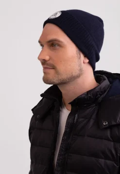 Kaschmir Casual Mütze marine blau