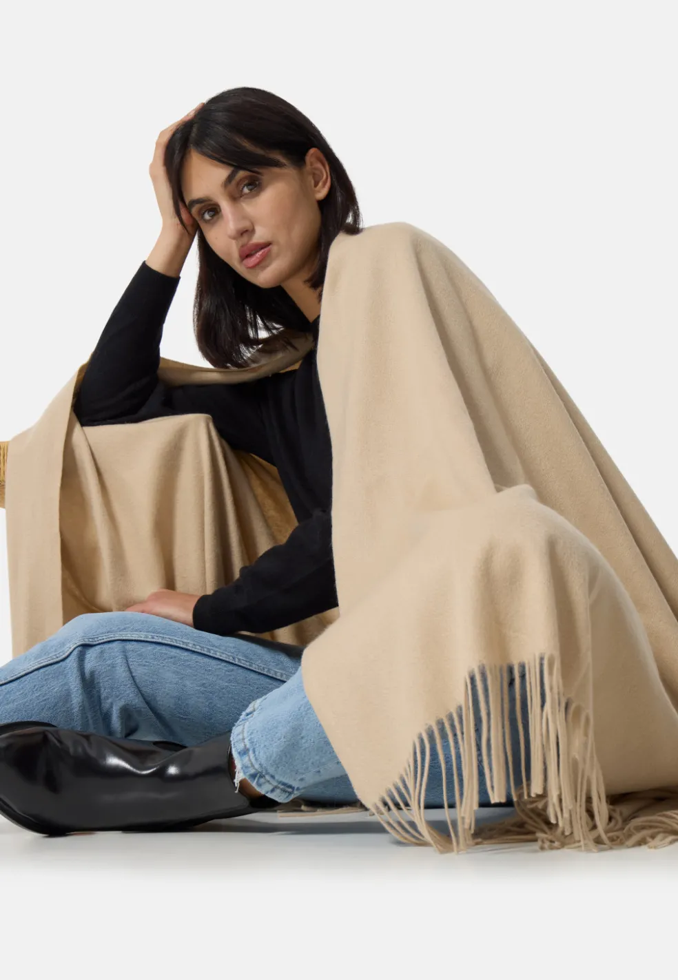 Kaschmir Decke (GOTS) camel