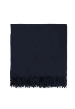 Kaschmir Decke (GOTS) navy blau