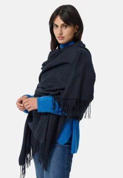 Kaschmir Decke (GOTS) navy blau