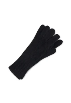 Kaschmir Handschuhe brushed schwarz