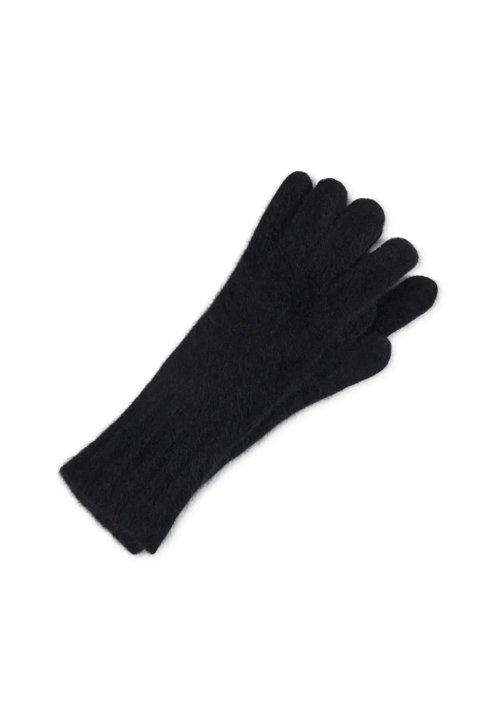 Kaschmir Handschuhe brushed schwarz