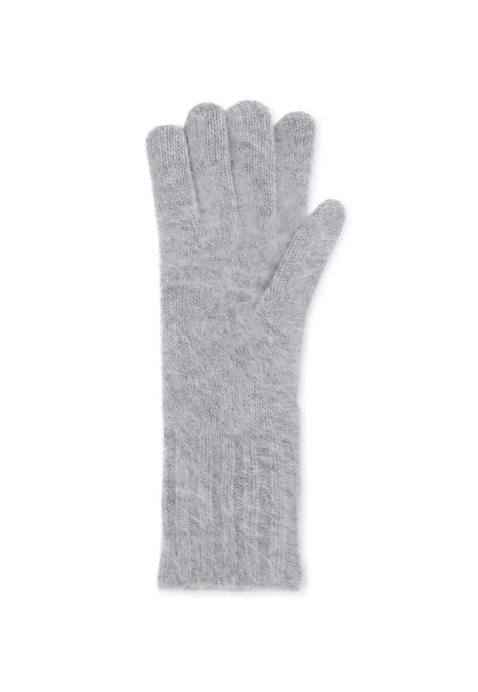 Kaschmir Handschuhe brushed hellgrau