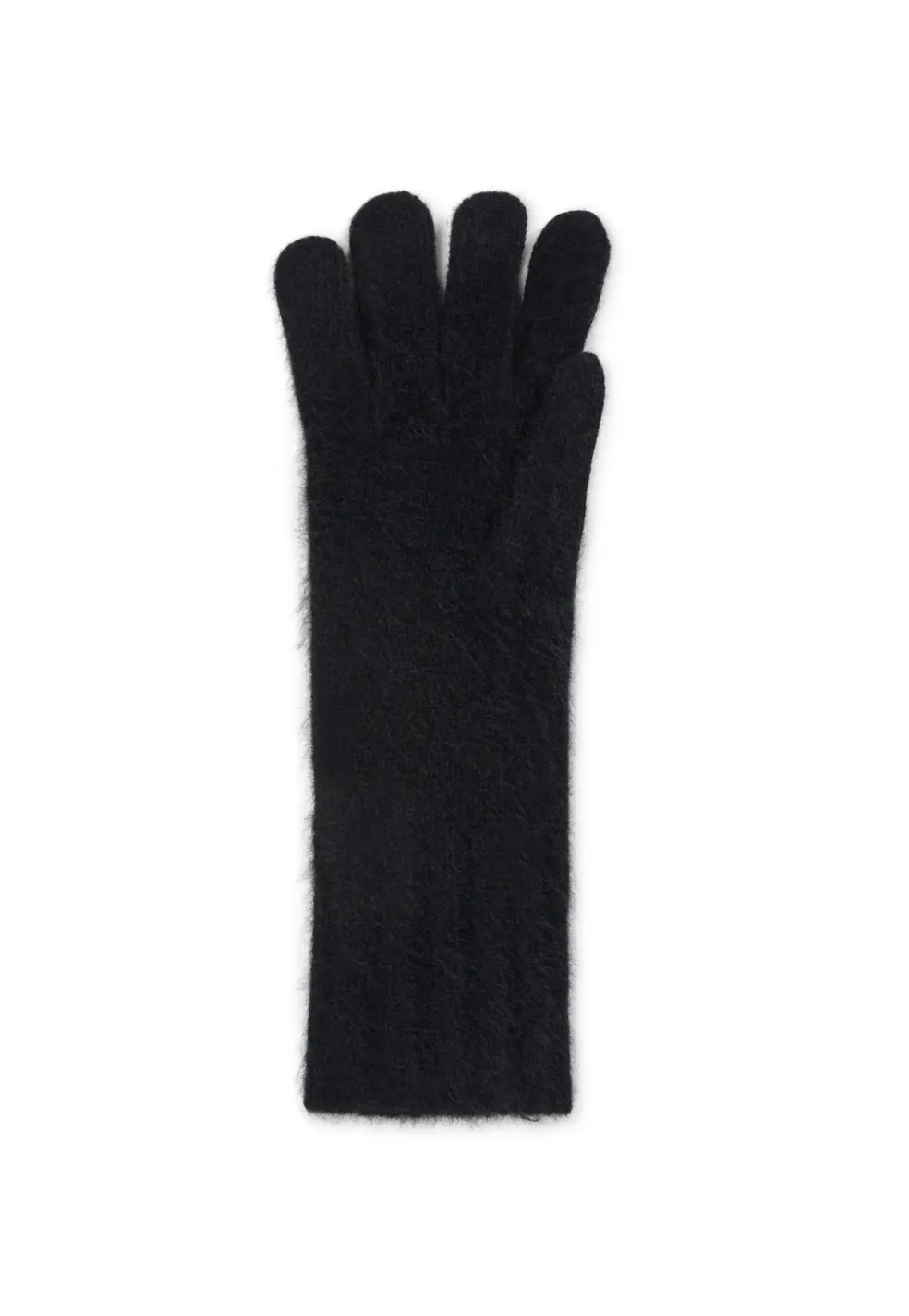 Kaschmir Handschuhe brushed schwarz