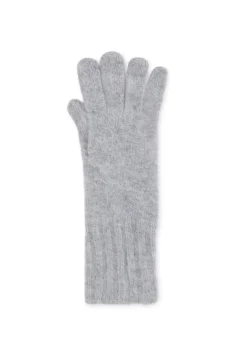 Kaschmir Handschuhe brushed hellgrau