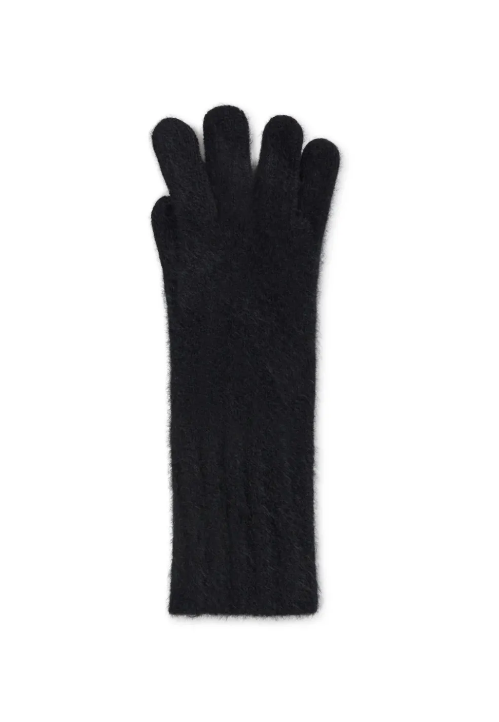 Kaschmir Handschuhe brushed schwarz