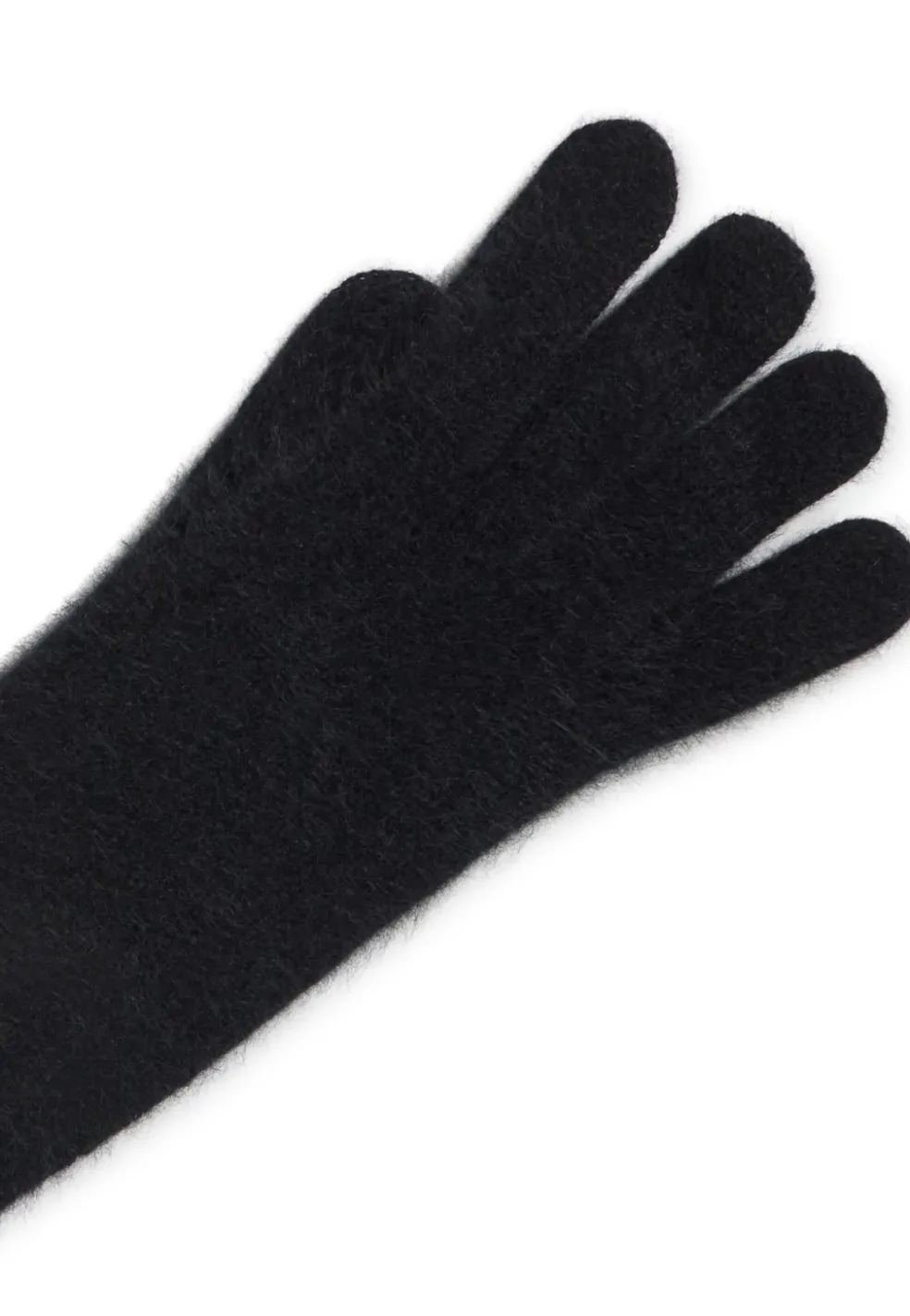 Kaschmir Handschuhe brushed schwarz