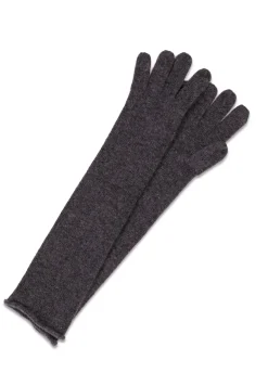 Kaschmir Handschuhe Lang und Touchscreen tauglich anthrazit