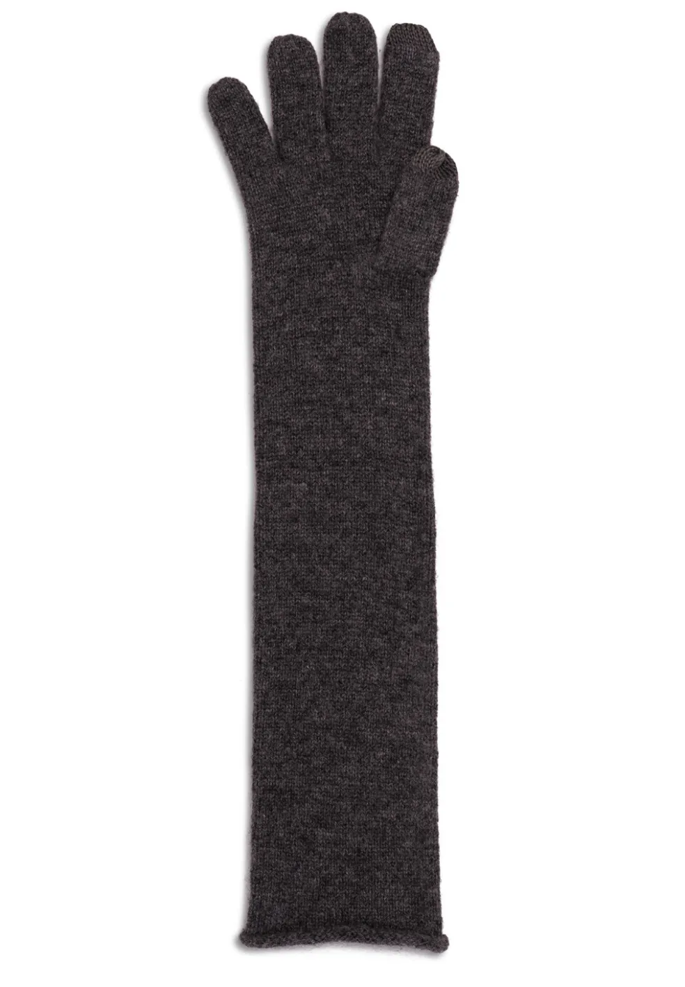 Kaschmir Handschuhe Lang und Touchscreen tauglich anthrazit