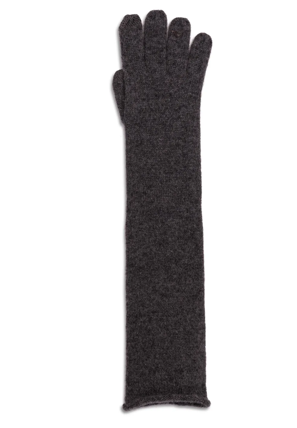 Kaschmir Handschuhe Lang und Touchscreen tauglich anthrazit