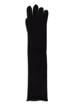 Kaschmir Handschuhe Lang und Touchscreen tauglich schwarz