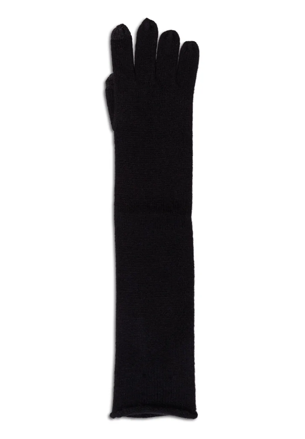 Kaschmir Handschuhe Lang und Touchscreen tauglich schwarz