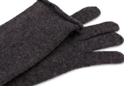 Kaschmir Handschuhe Lang und Touchscreen tauglich anthrazit