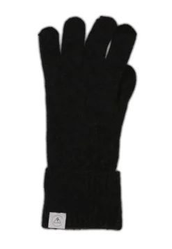 Kaschmir Handschuhe mit Zopfmuster und Touchscreen tauglich dunkel anthrazit