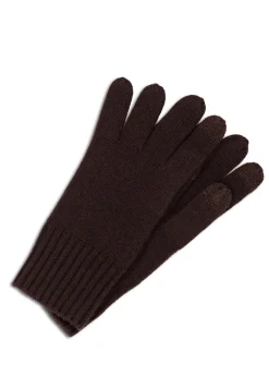 Kaschmir Handschuhe Touchscreen tauglich dunkelbraun