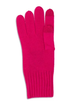 Kaschmir Handschuhe Touchscreen tauglich lipstick rot