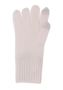 Kaschmir Handschuhe Touchscreen tauglich weiss