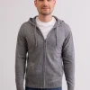Kaschmir Kapuzenpullover Hoodie grau