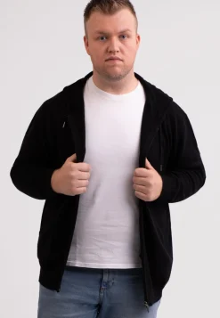 Kaschmir Kapuzenpullover Hoodie schwarz